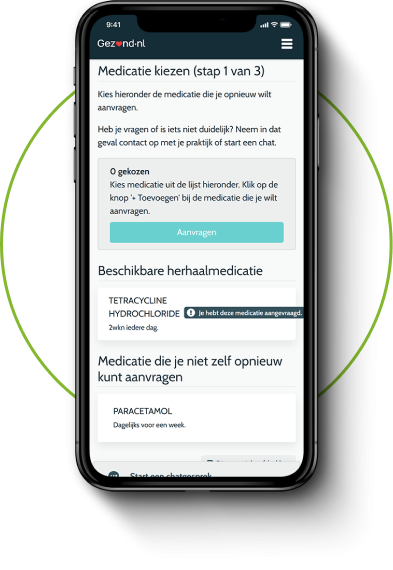 Herhaalrecepten aanvragen via Gezond.nl