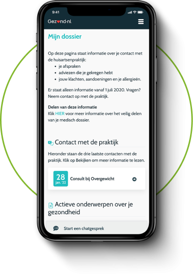 Medisch dossier bekijken op Gezond.nl