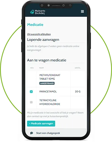 Herhaalrecepten aanvragen via HuisartsDichtbij