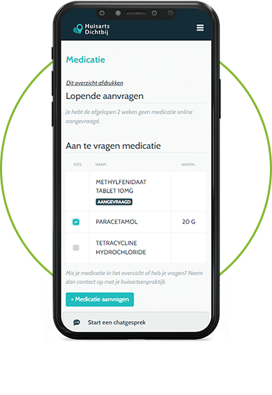 Herhaalrecepten aanvragen via HuisartsDichtbij