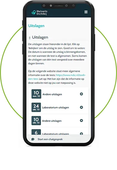 Labuitslagen bekijken via HuisartsDichtbij 